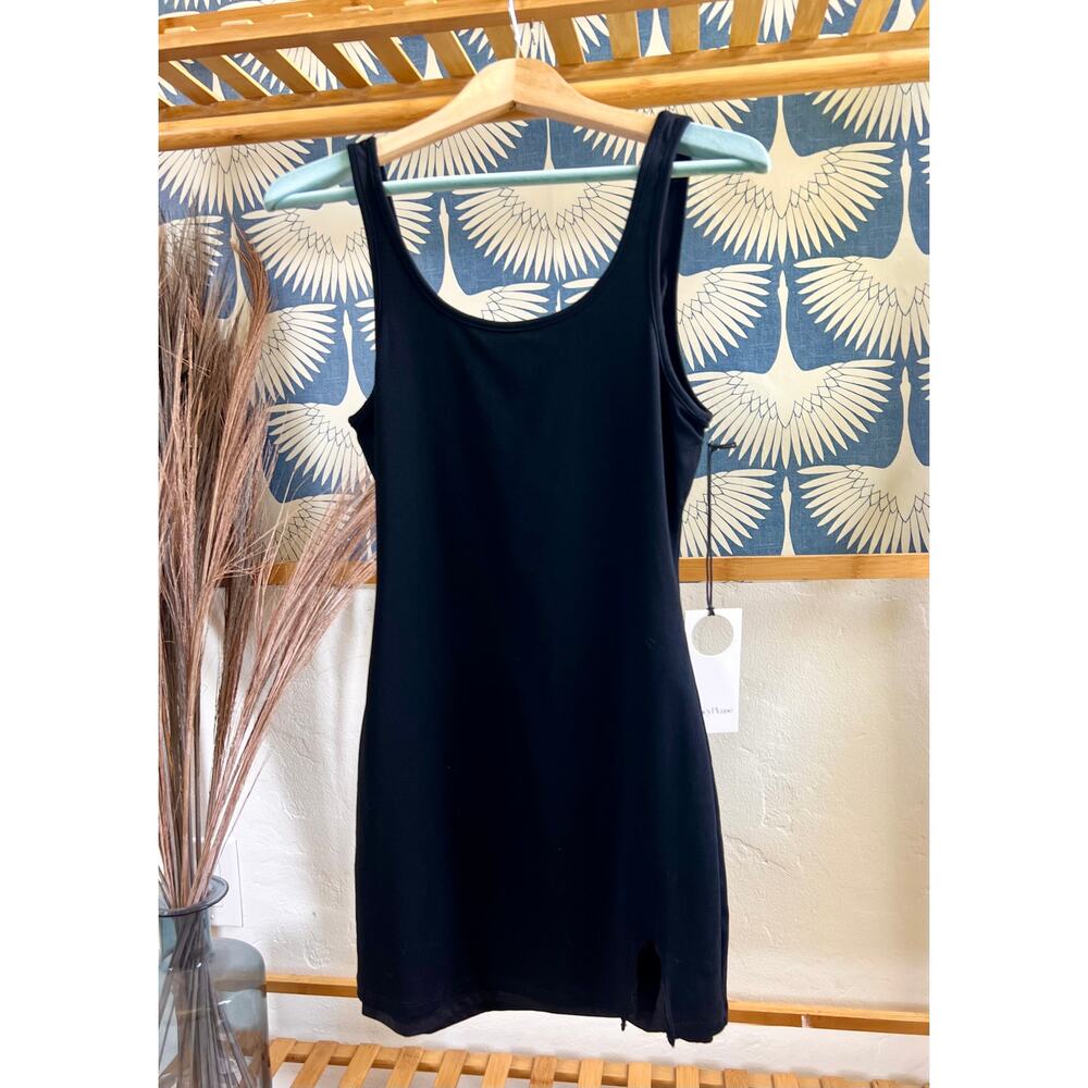 Revolve Privacy Please Black Scoop Neck Mini Dress